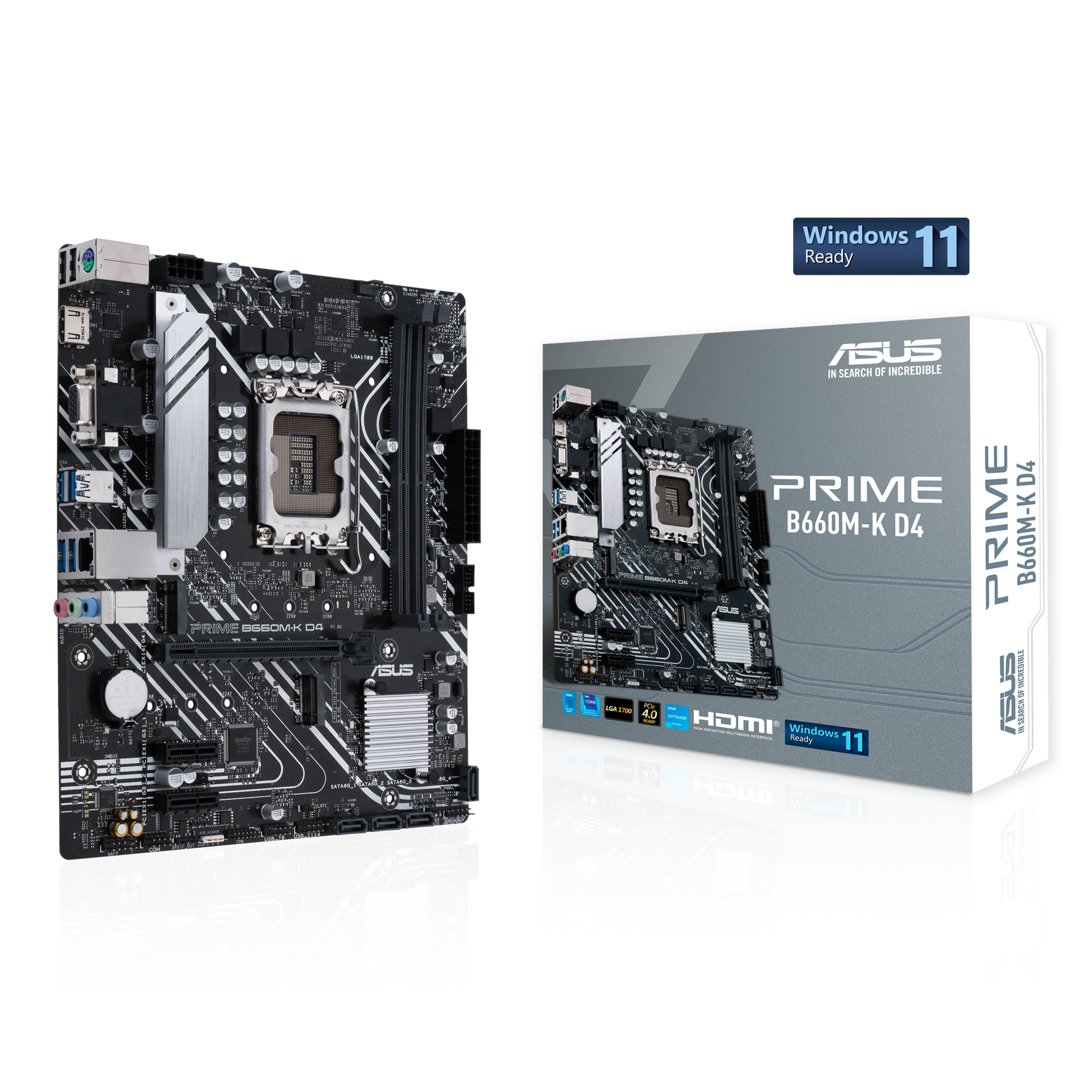 ASUS PRIME B660M-K D4 Gaming Mainboard Sockel Intel LGA 1700 3