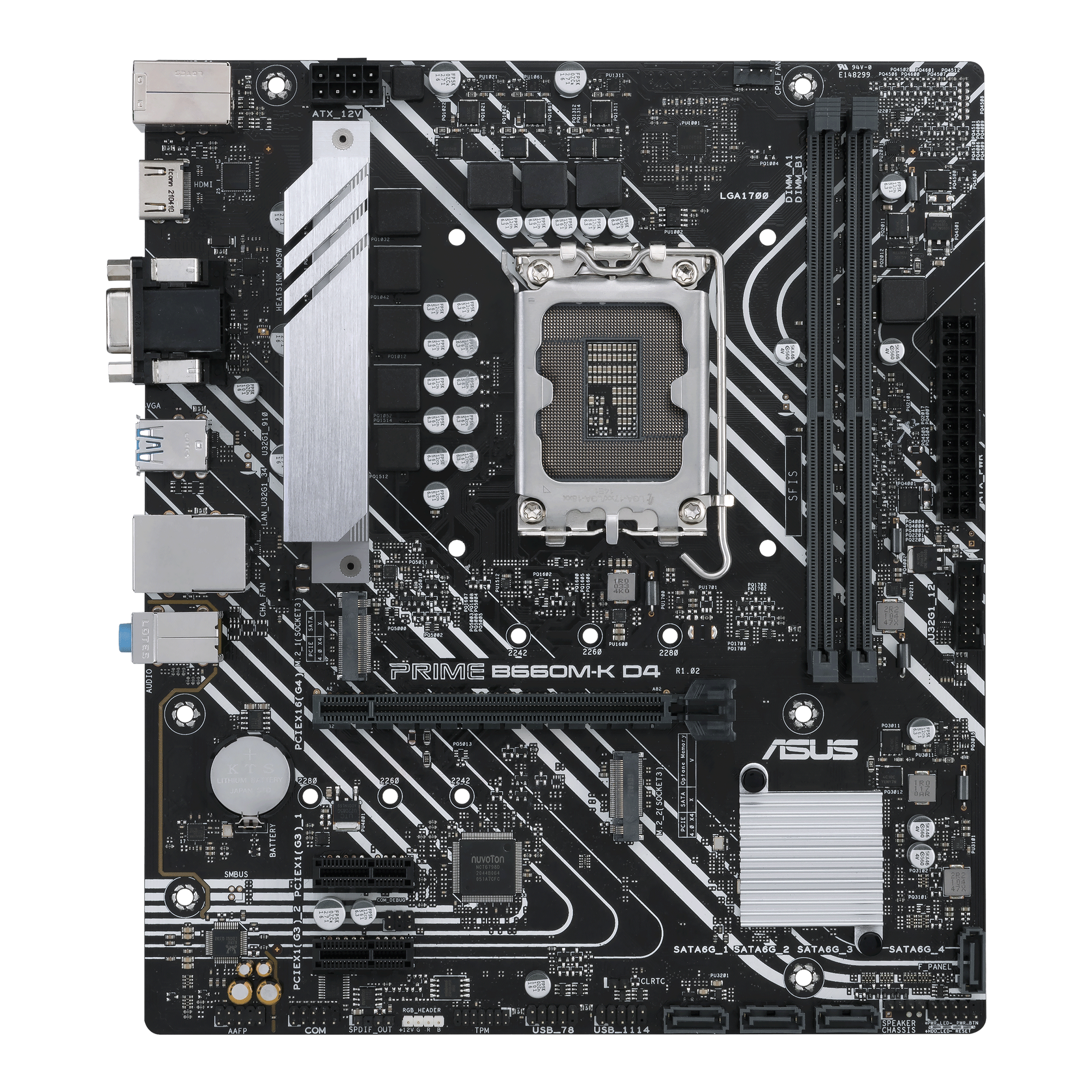 ASUS PRIME B660M-K D4 Gaming Mainboard Sockel Intel LGA 1700 5
