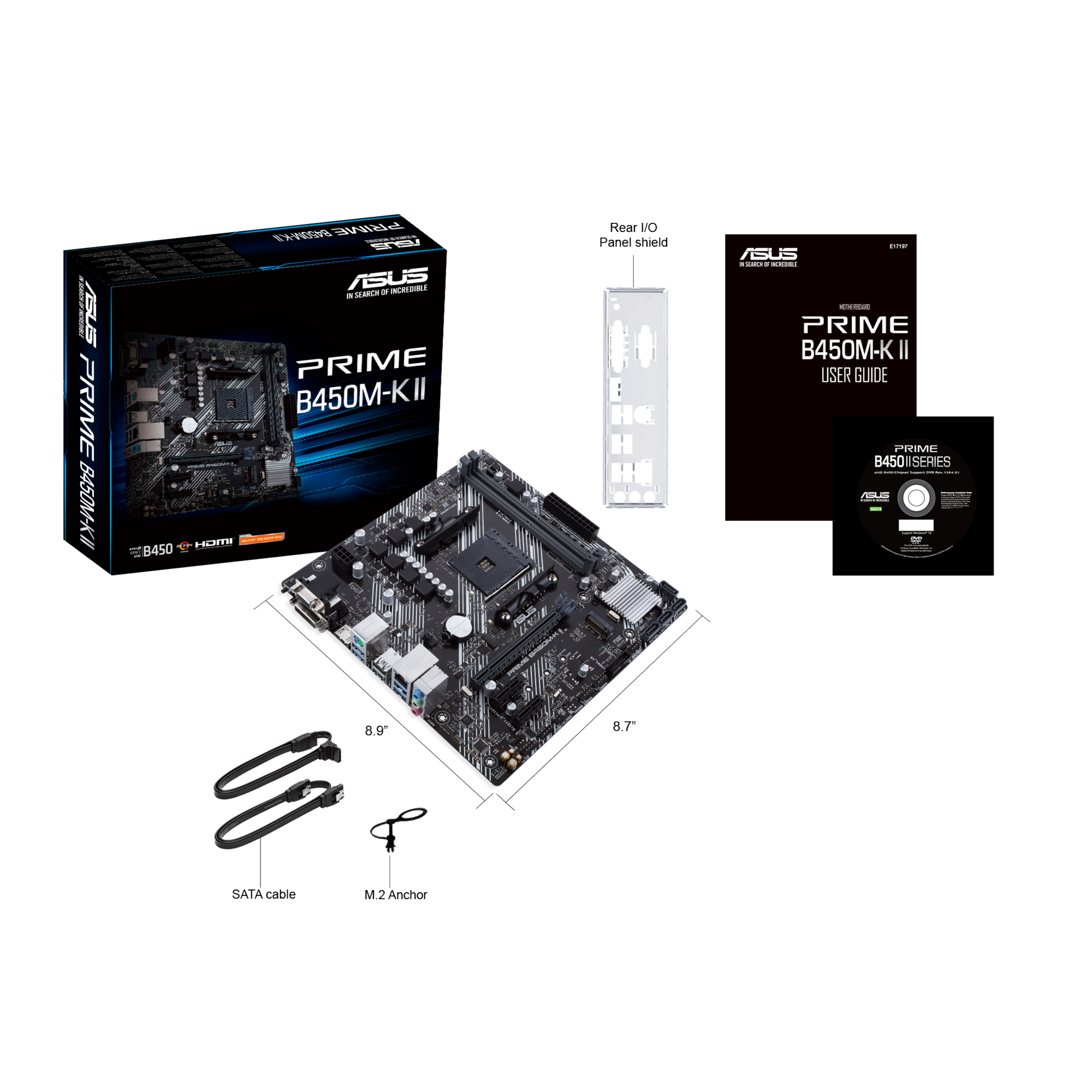 Asus Prime B450M-K II Mainboard Sockel AM4 2