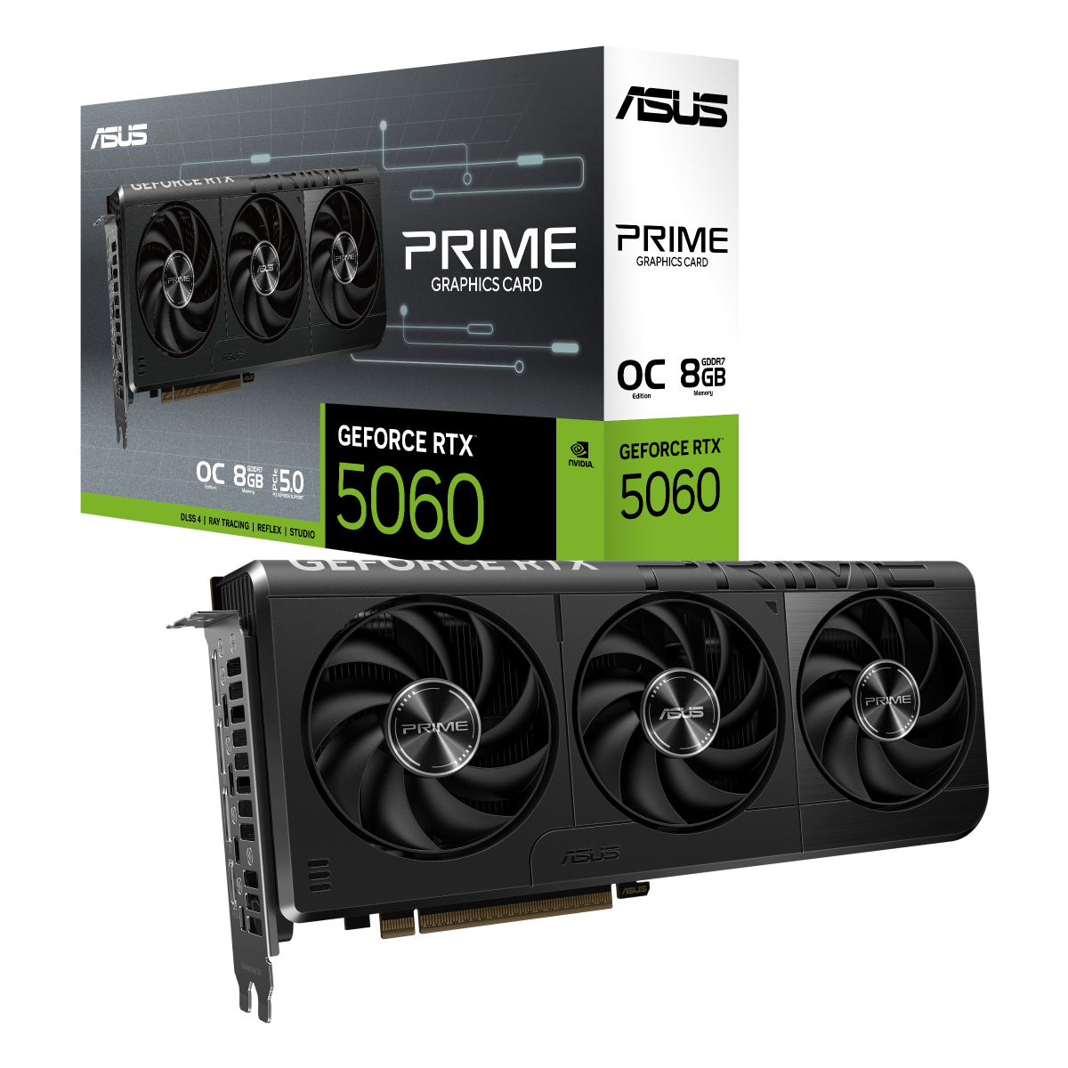 ASUS Prime GeForce RTX 5060 8GB GDDR7 OC Edition Gaming Grafikkarte