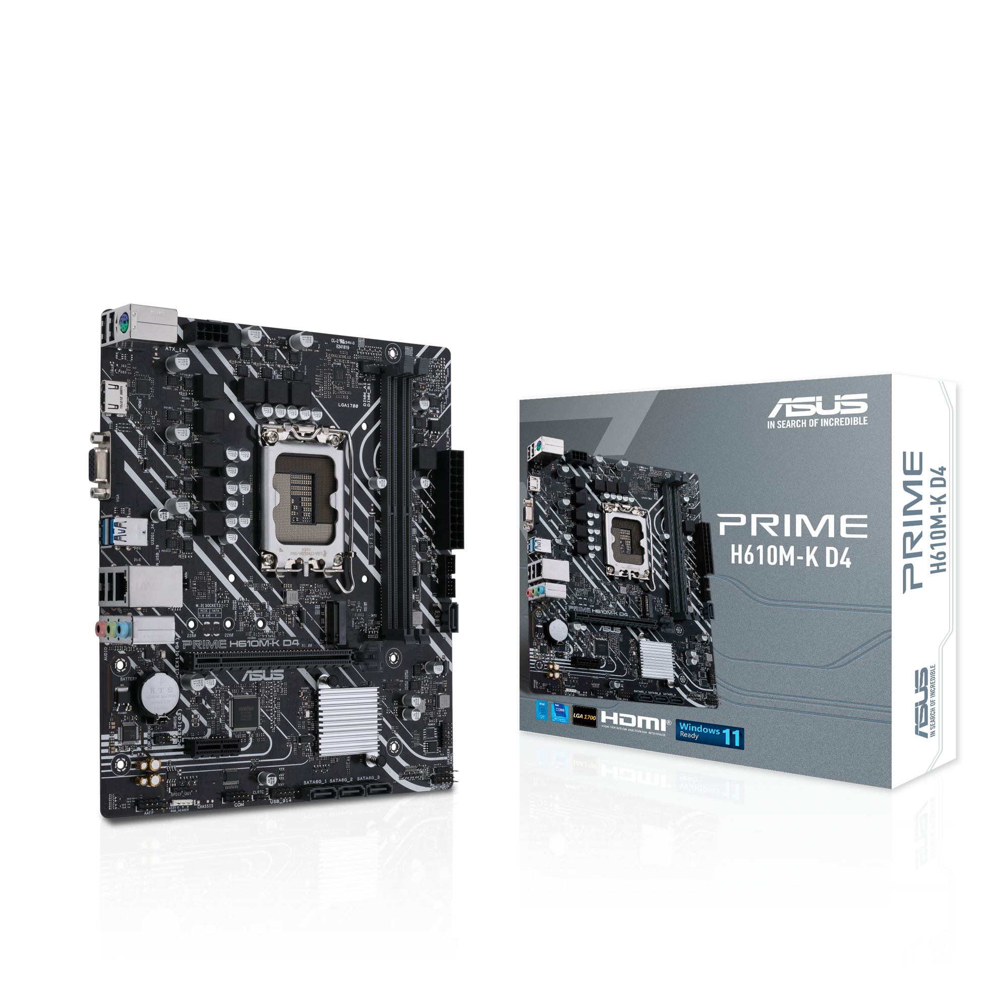 ASUS PRIME H610M-K D4 Gaming Mainboard Sockel Intel LGA 1700
