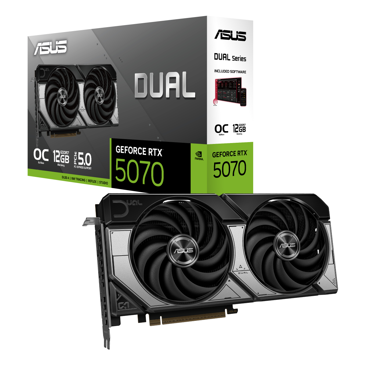 ASUS Dual GeForce RTX 5070 12GB GDDR7 OC Edition Gaming Grafikkarte 15