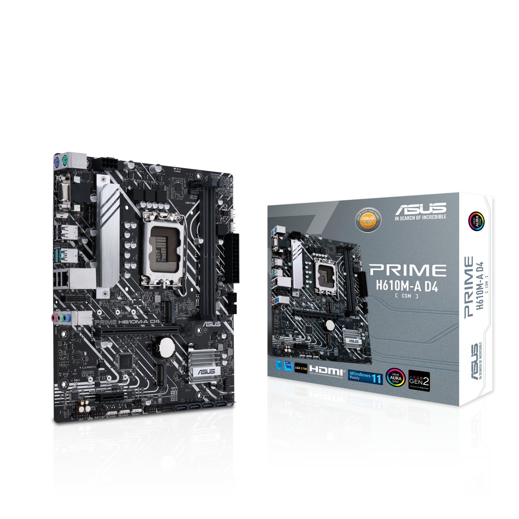 ASUS Prime H610M-A D4-CSM Business Mainboard Sockel Intel LGA 1700