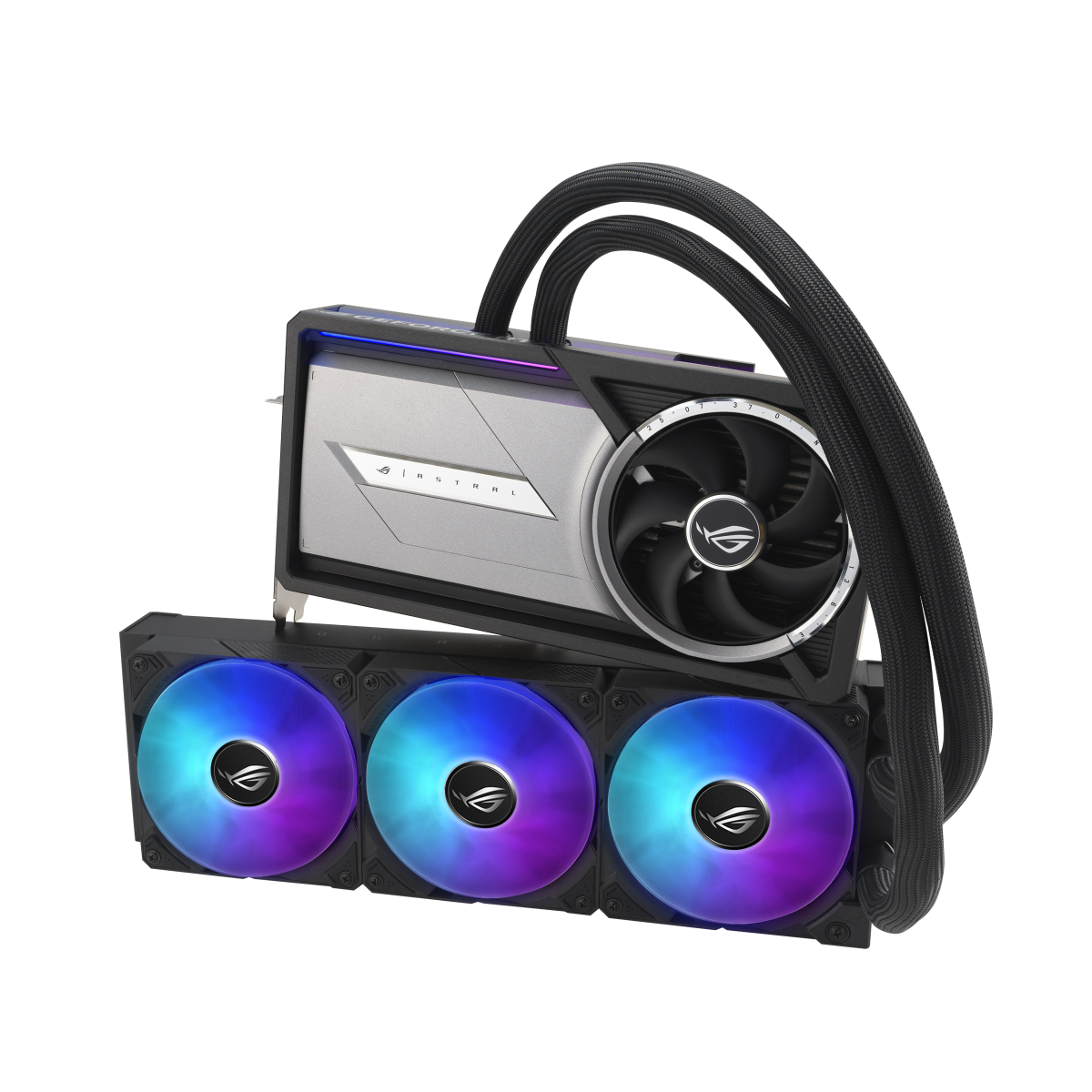 ASUS ROG Astral LC GeForce RTX 5090 32GB GDDR7 Gaming Grafikkarte mit All-in-One-Flüssig-CPU-Wasserkühlung 12