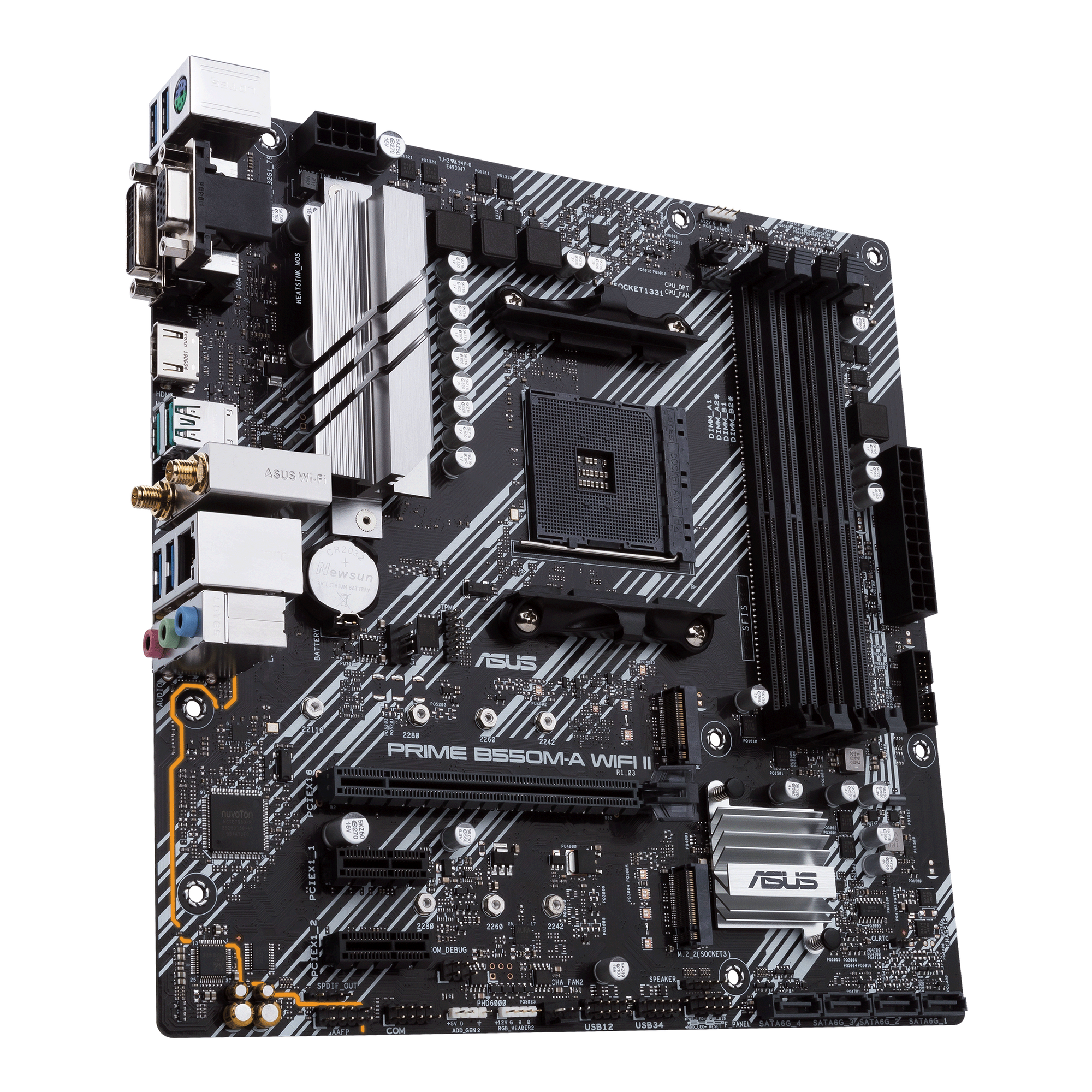 ASUS PRIME B550M-A WIFI II Gaming Mainboard Sockel Ryzen AM4 5