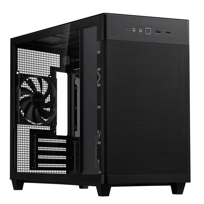 ASUS Prime AP201 Tempered Glass MicroATX Gehäuse schwarz 5