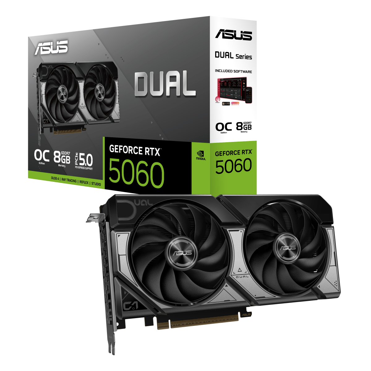ASUS Dual GeForce RTX 5060 8GB OC Edition GDDR7 Gaming Grafikkarte