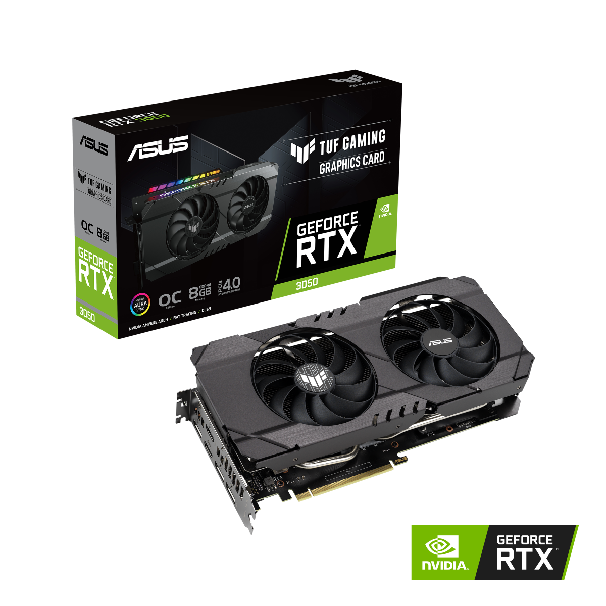 ASUS TUF-RTX3050-O8G  8GB GDDR6 HDMI DP