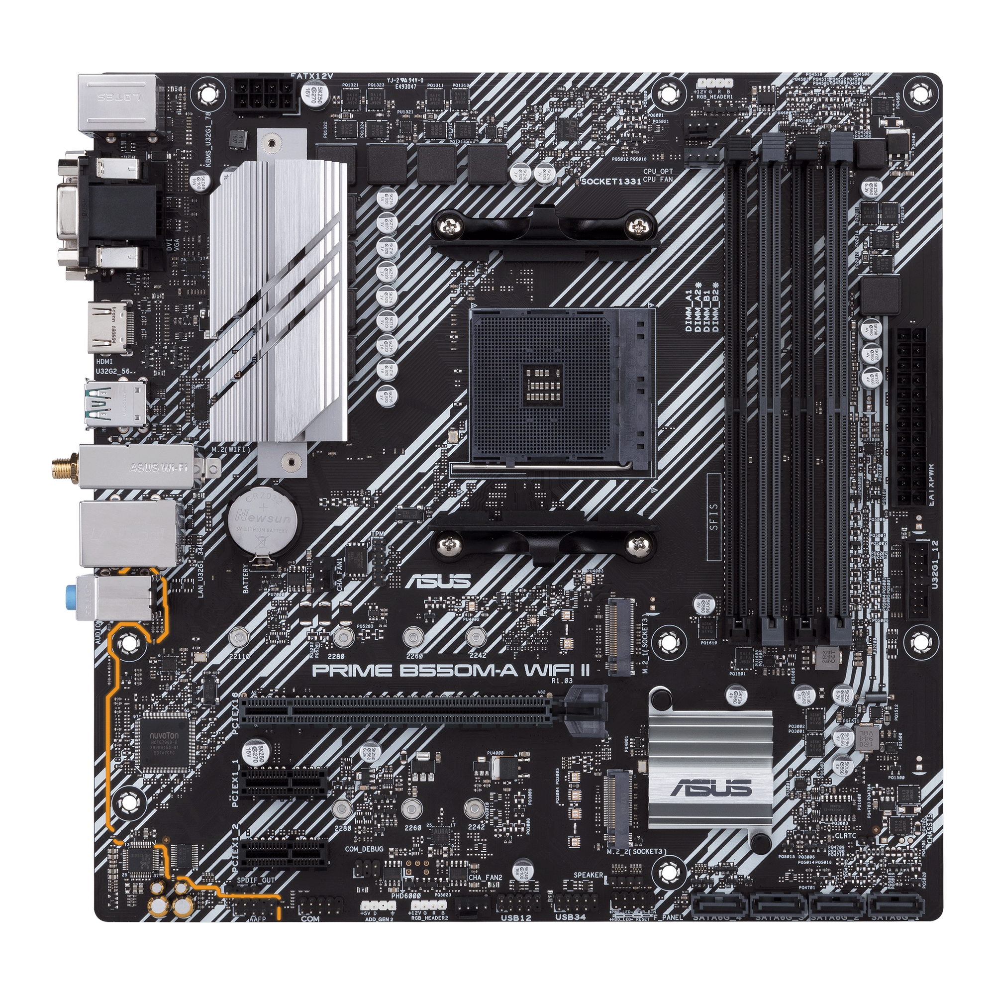 ASUS PRIME B550M-A WIFI II Gaming Mainboard Sockel Ryzen AM4 3