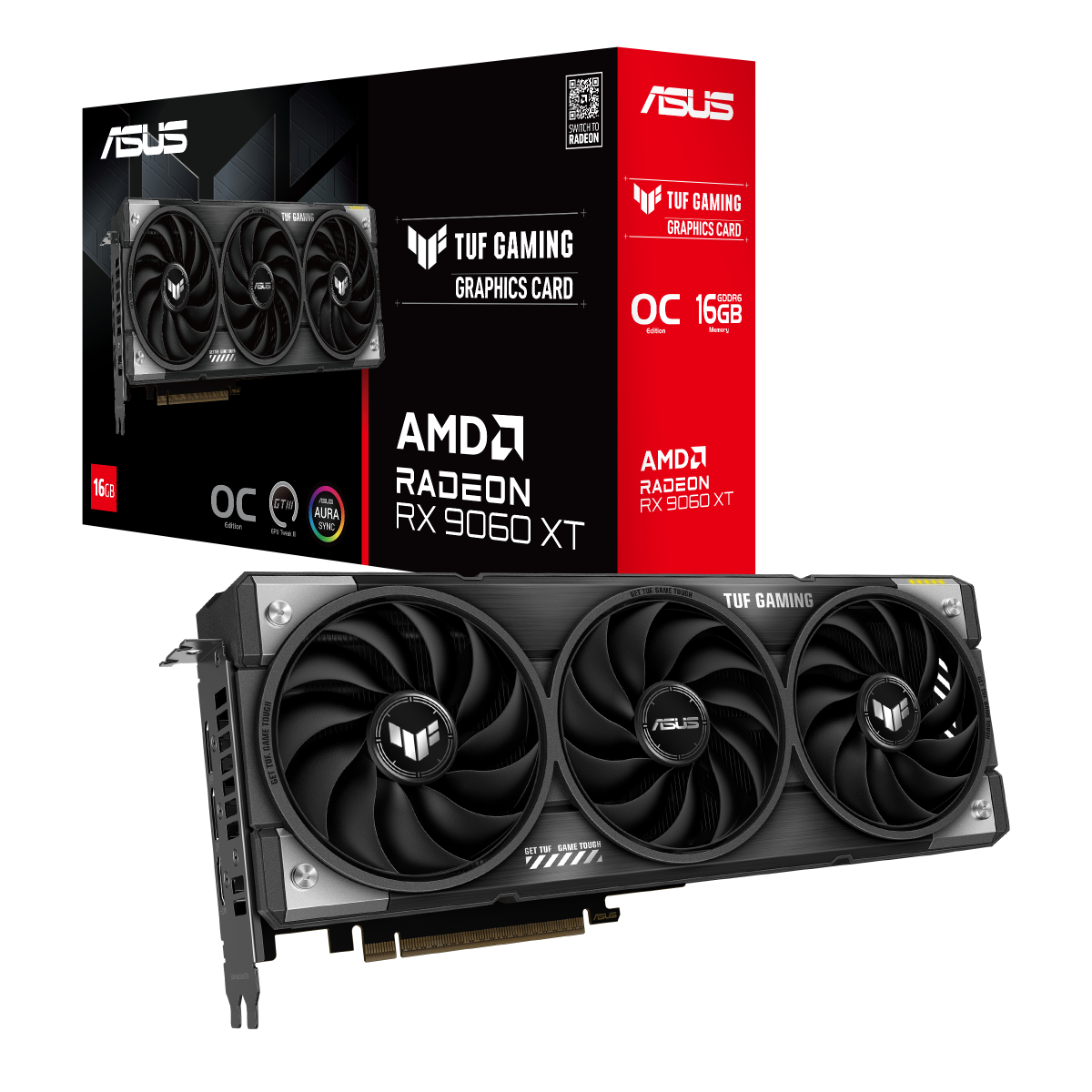 ASUS TUF Gaming Radeon RX 9060 XT OC Edition 16GB GDDR6 Gaming Grafikkarte 11