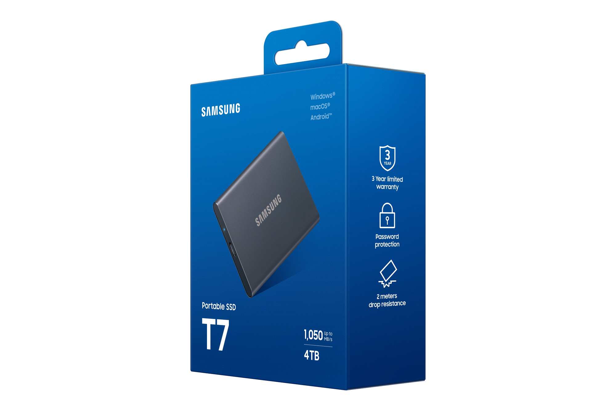 Samsung T7 Portable SSD - 4 TB - USB 3.2 Gen.2 Externe SSD Titan Gray 3