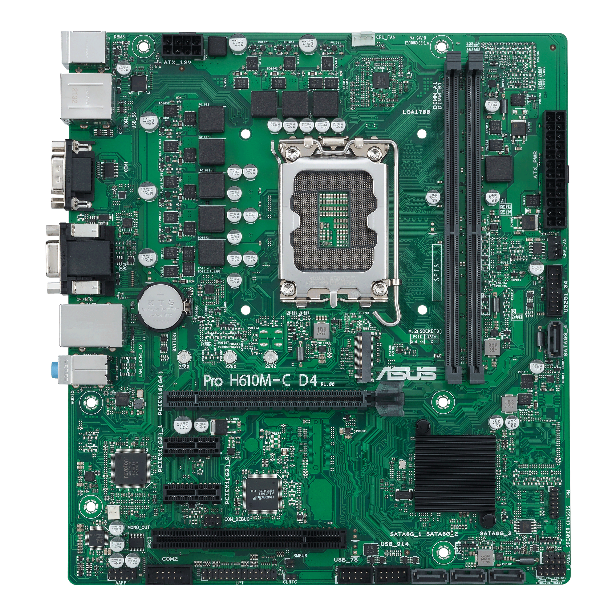ASUS Pro H610M-C D4-CSM Business Mainboard Sockel Intel LGA 1700 9