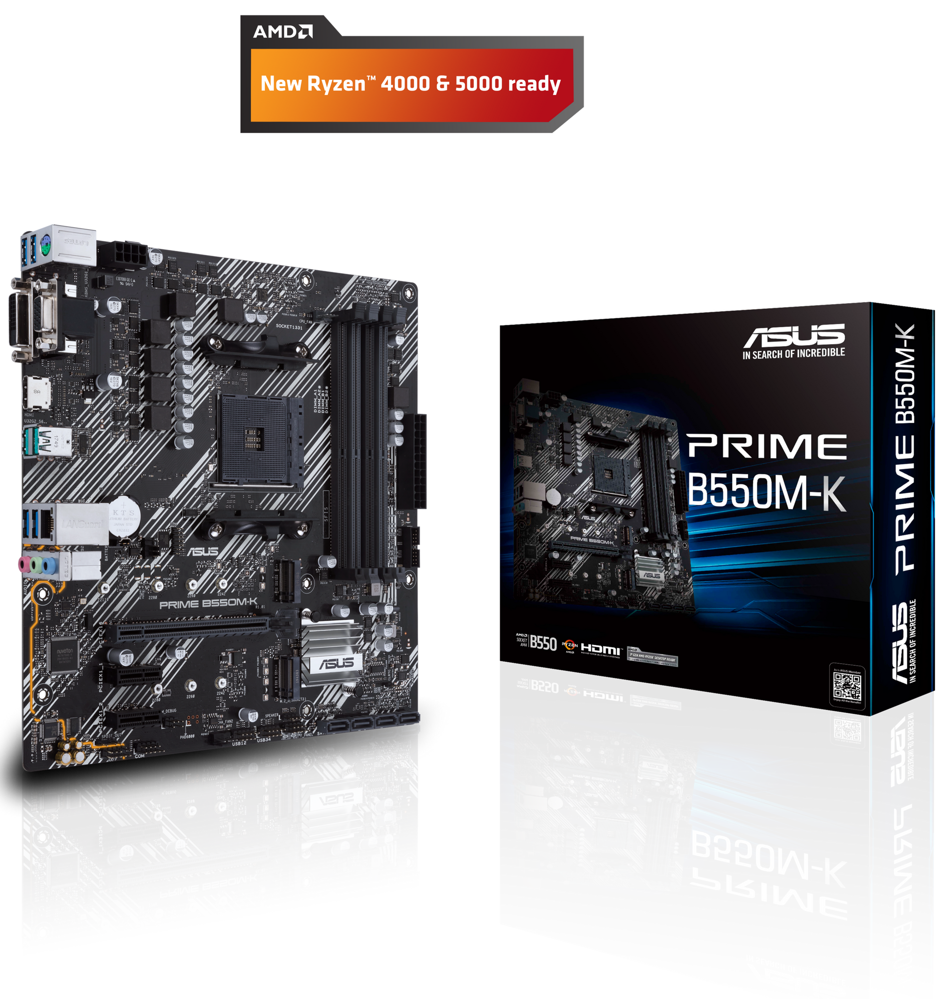 ASUS Prime B550M-K Gaming Mainboard Sockel AM4