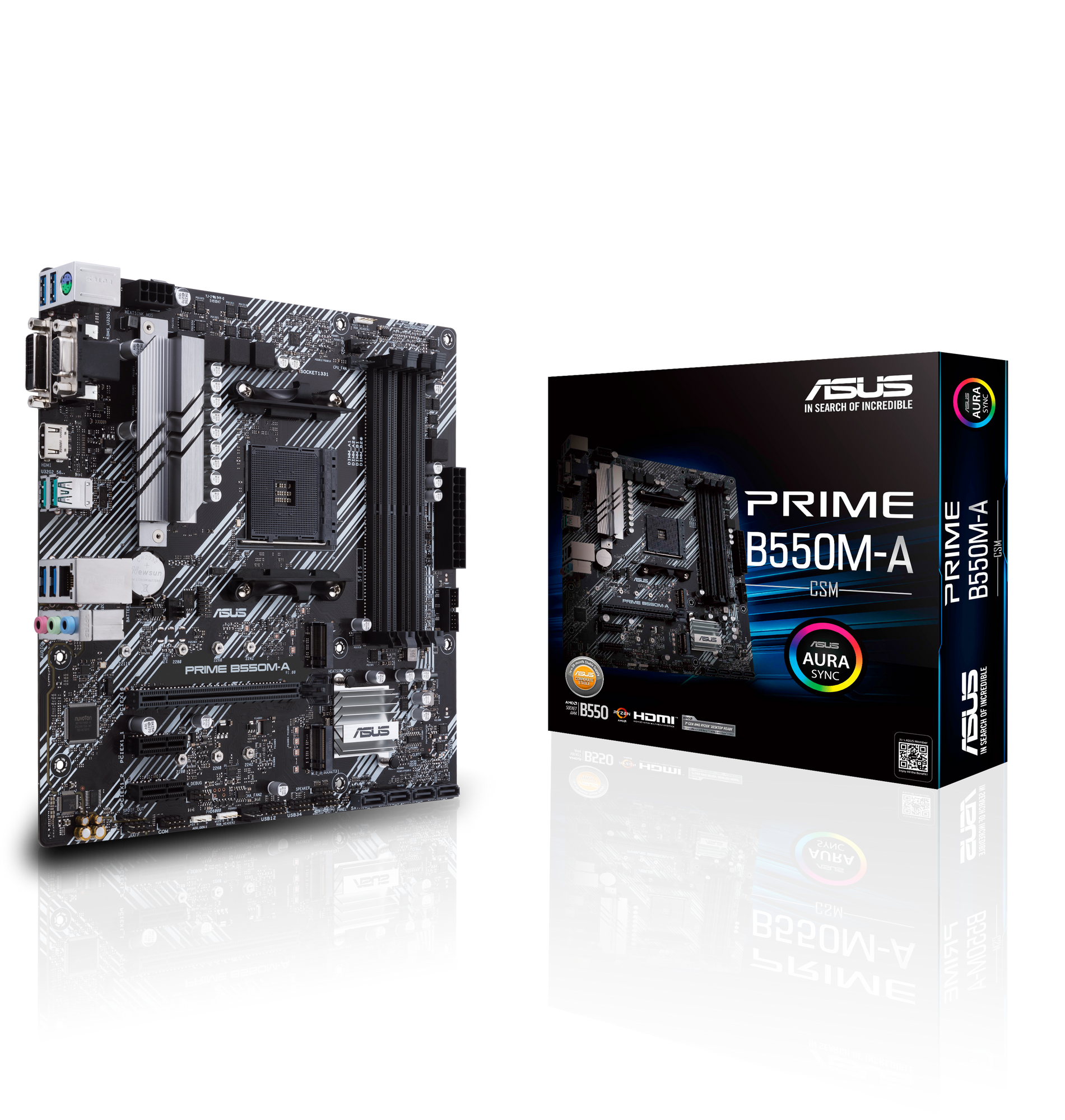 ASUS Prime B550M-A CSM Mainboard Sockel AM4 4