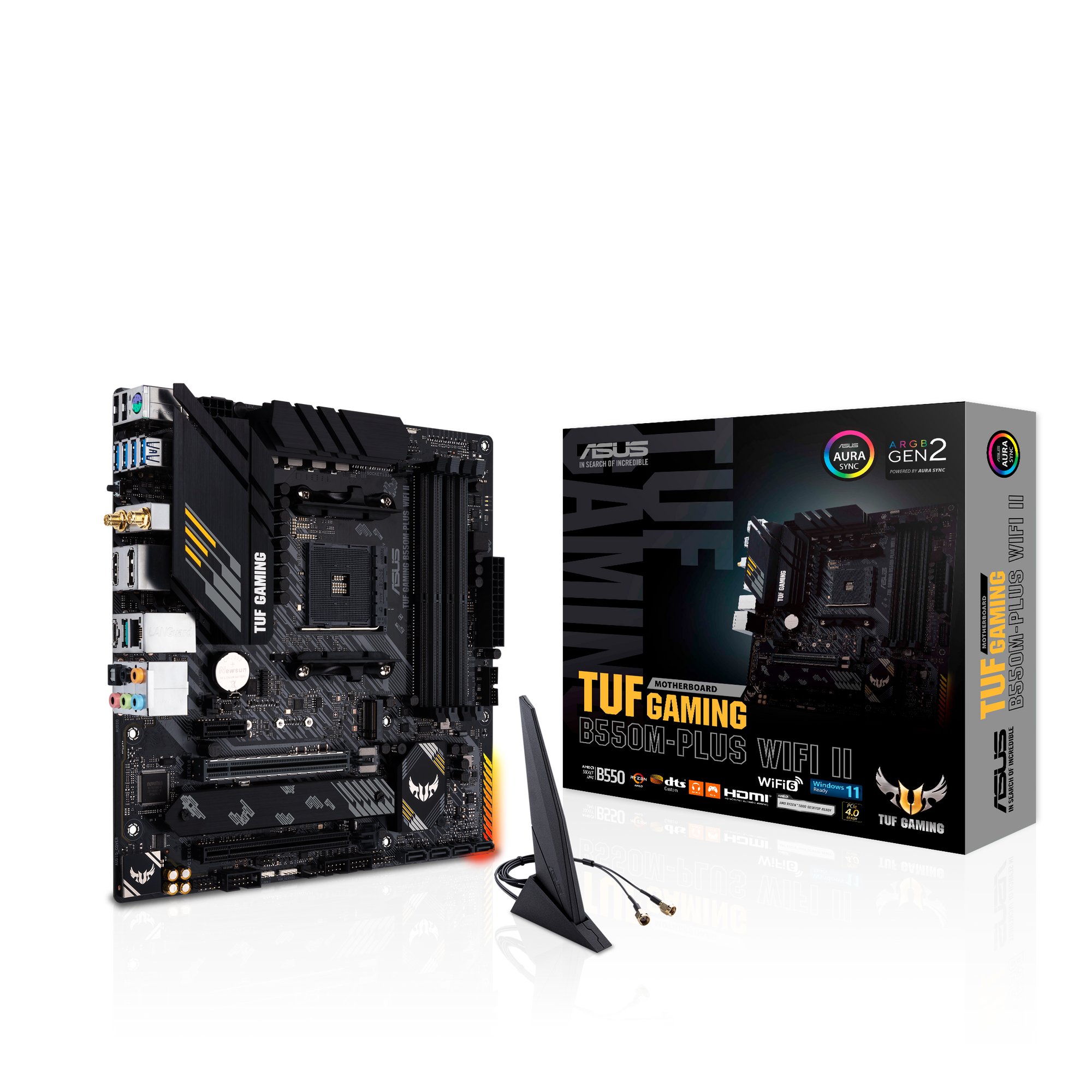 ASUS TUF GAMING B550M-PLUS WIFI II Mainboard Sockel Ryzen AM4 10