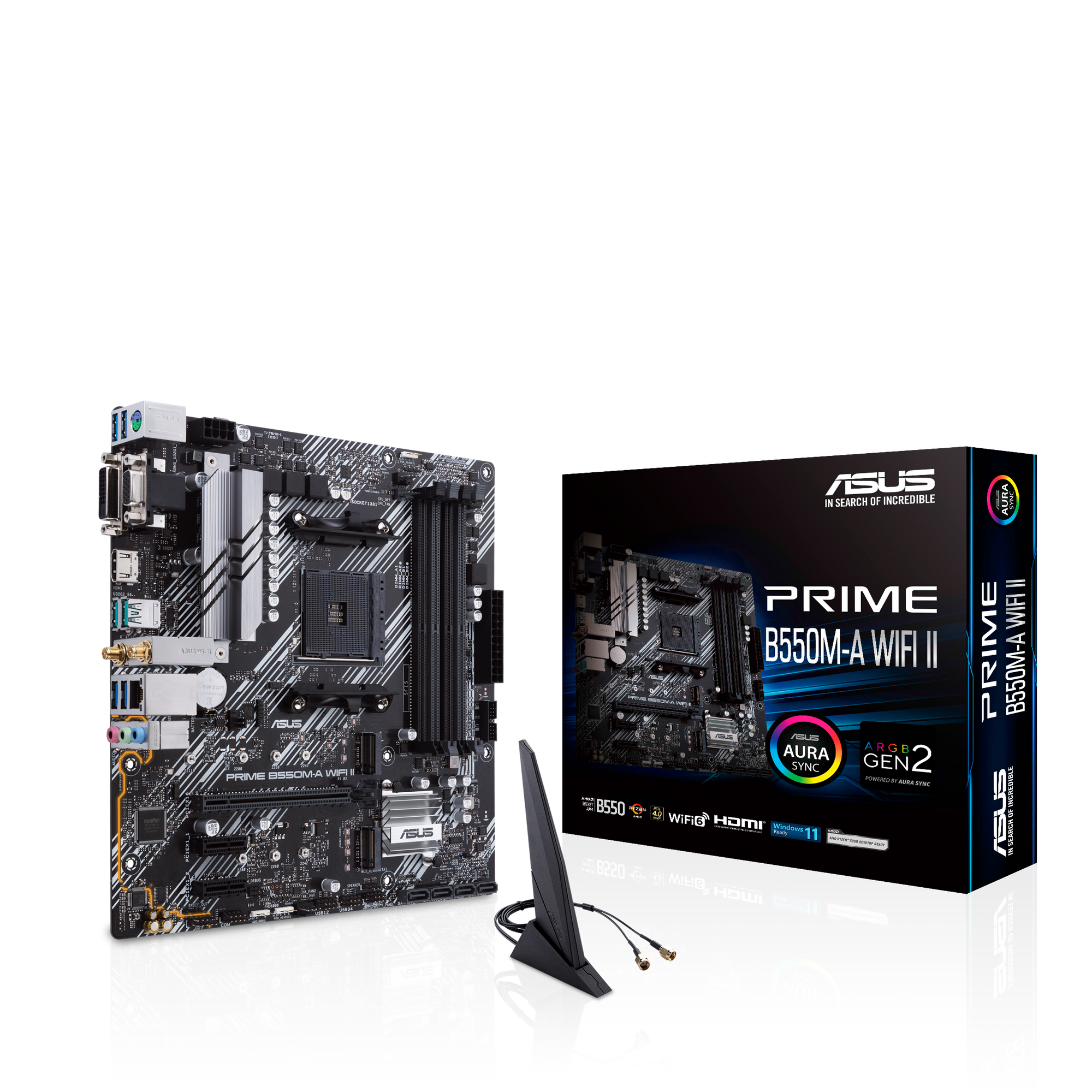 ASUS PRIME B550M-A WIFI II Gaming Mainboard Sockel Ryzen AM4
