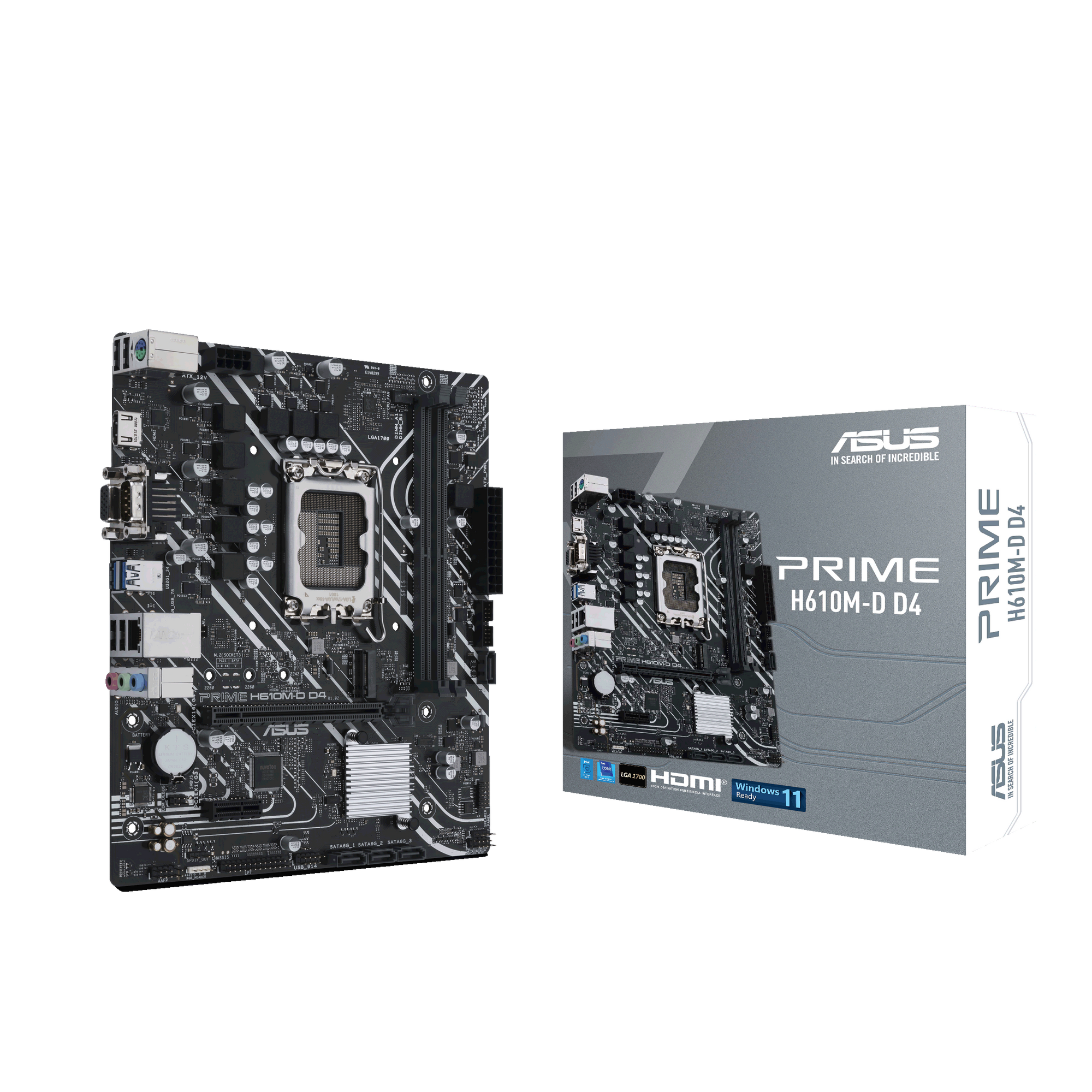 ASUS PRIME H610M-D D4 Gaming Mainboard Sockel Intel LGA 1700 8