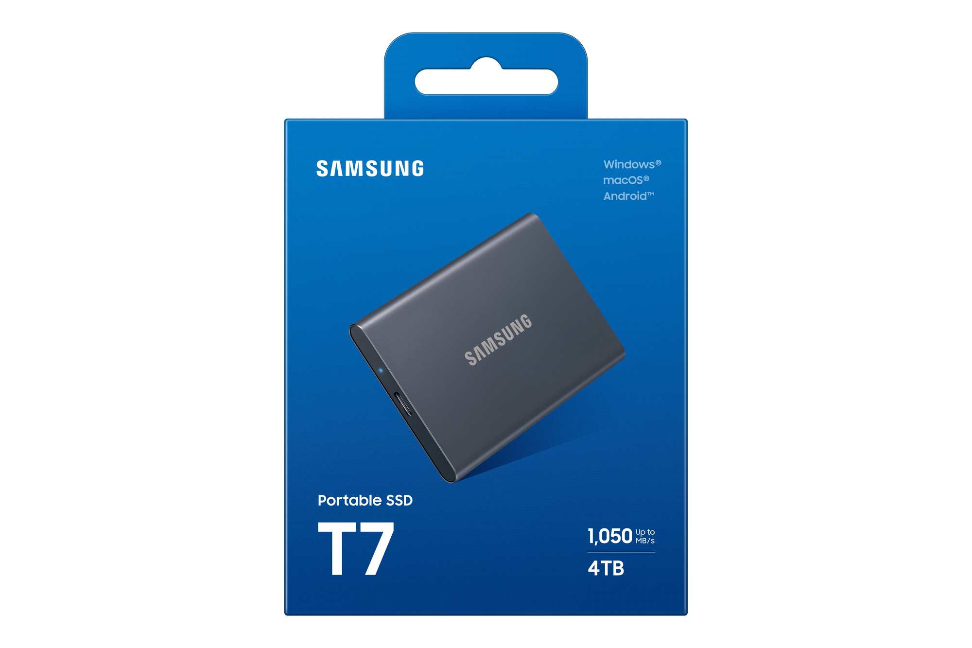 Samsung T7 Portable SSD - 4 TB - USB 3.2 Gen.2 Externe SSD Titan Gray