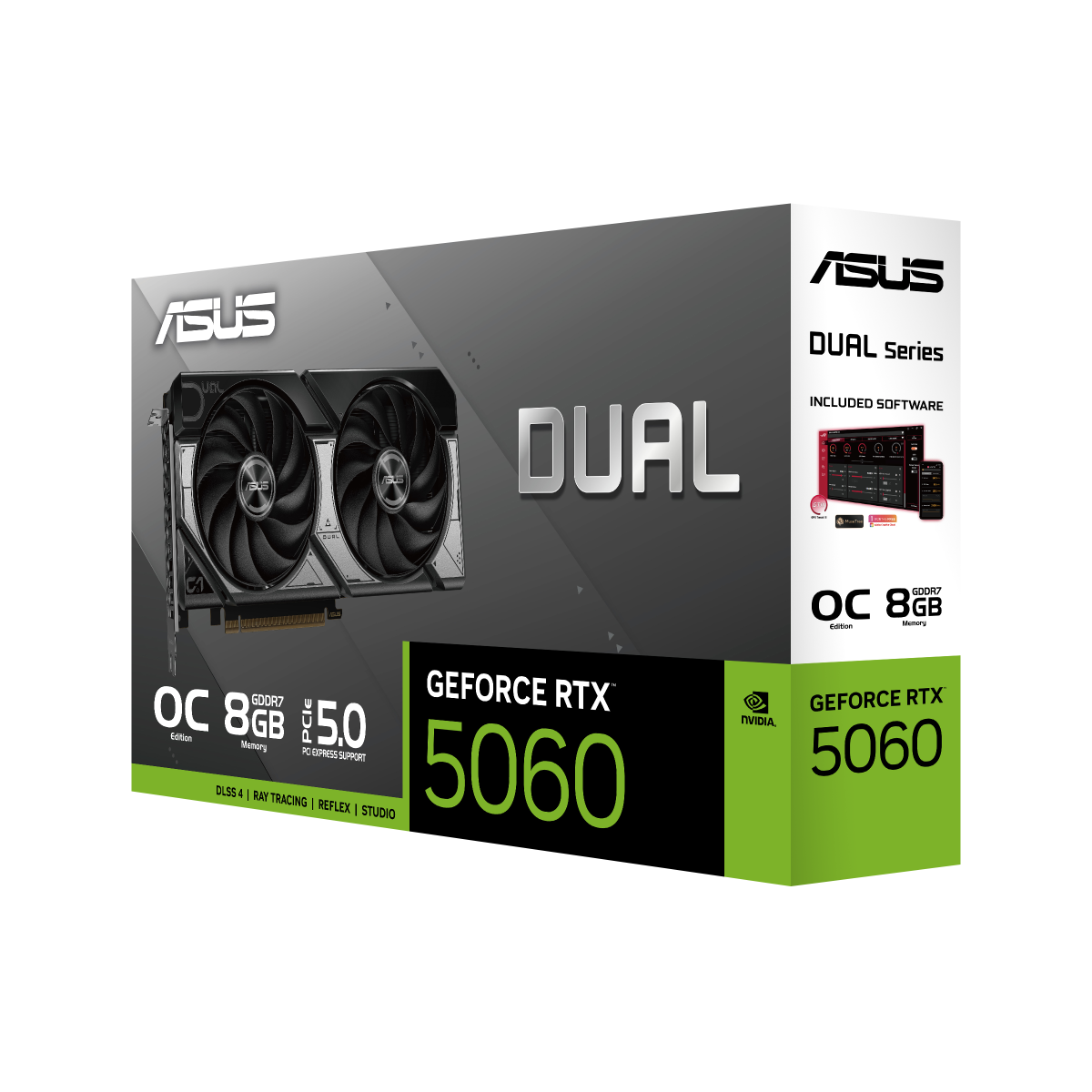 ASUS Dual GeForce RTX 5060 8GB OC Edition GDDR7 Gaming Grafikkarte 16