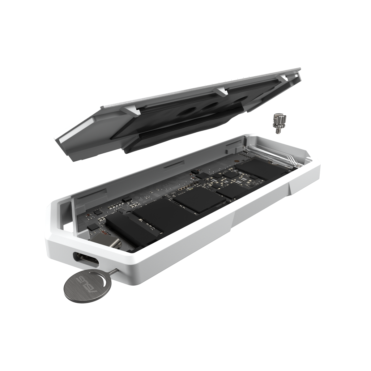 ASUS ROG STRIX Arion White Edition M.2 NVMe-SSD-Gehäuse 4