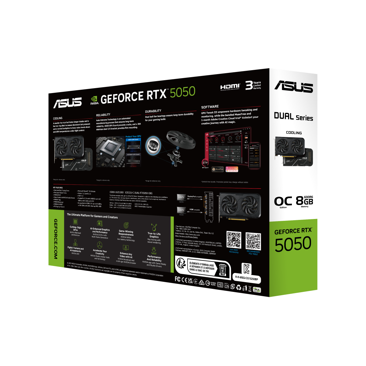 ASUS Dual GeForce RTX 5050 8GB GDDR6 OC Edition Gaming Grafikkarte 9