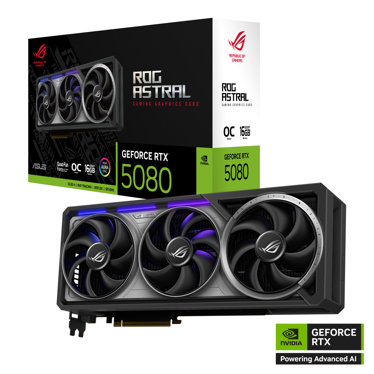 ASUS ROG Astral GeForce RTX 5080 16GB GDDR7 OC Edition Gaming Grafikkarte