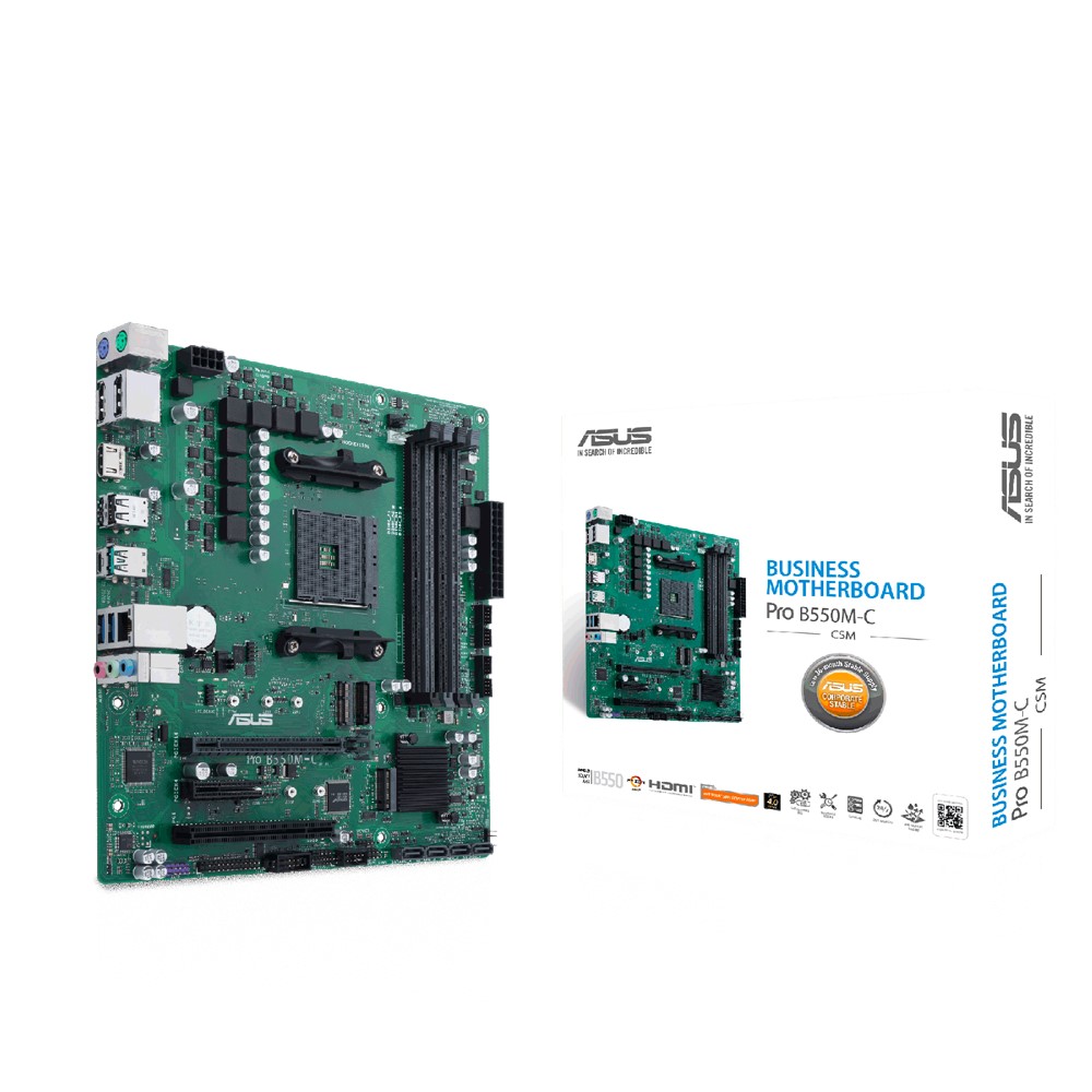ASUS PRO B550M-C/CSM Business Mainboard Sockel AM4 3