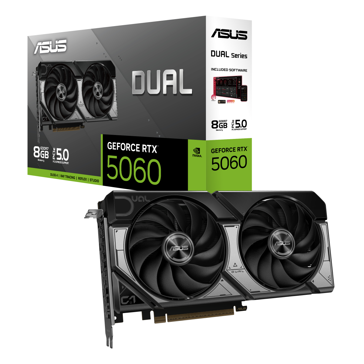 ASUS Dual GeForce RTX 5060 8GB GDDR7 Gaming Grafikkarte