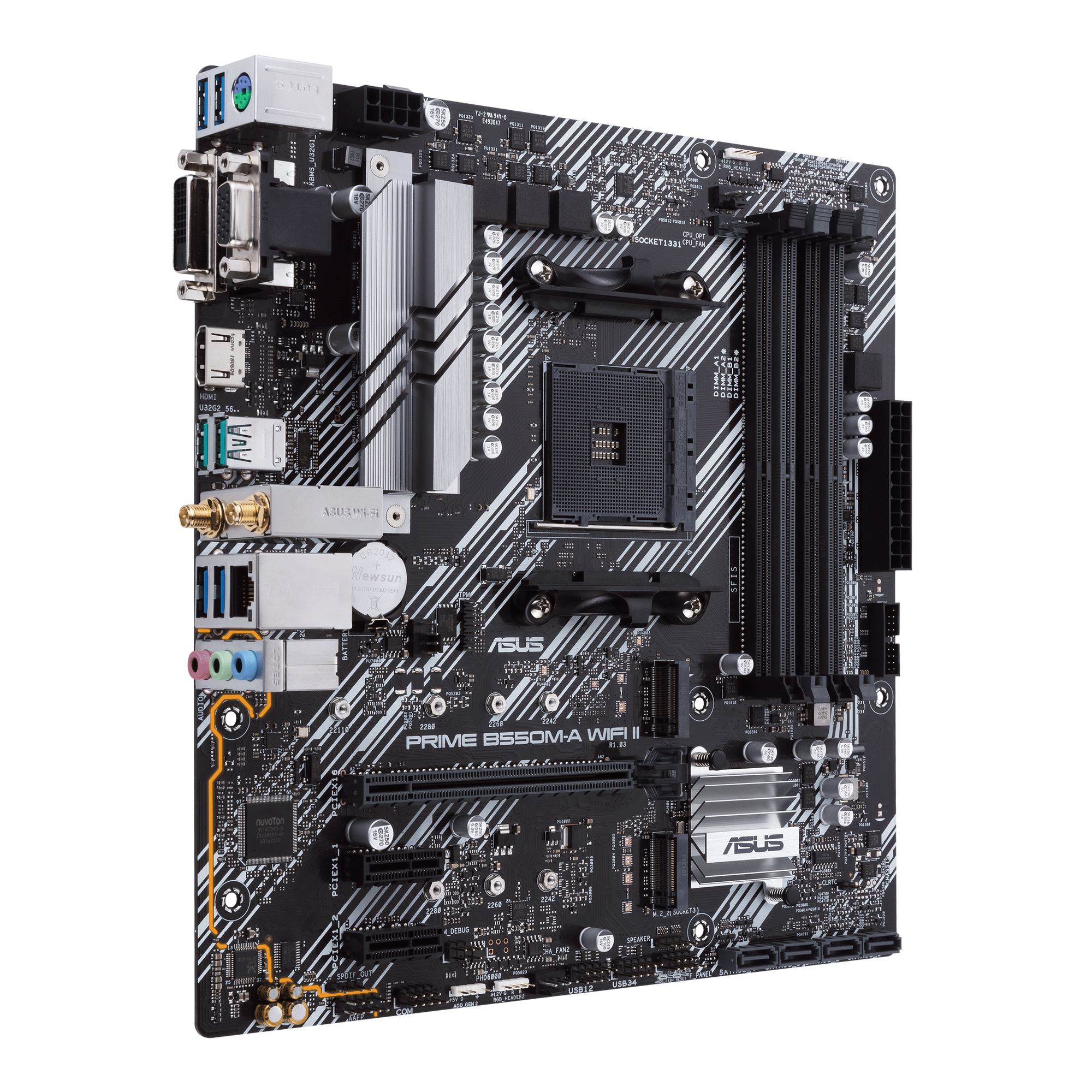 ASUS PRIME B550M-A WIFI II Gaming Mainboard Sockel Ryzen AM4 4