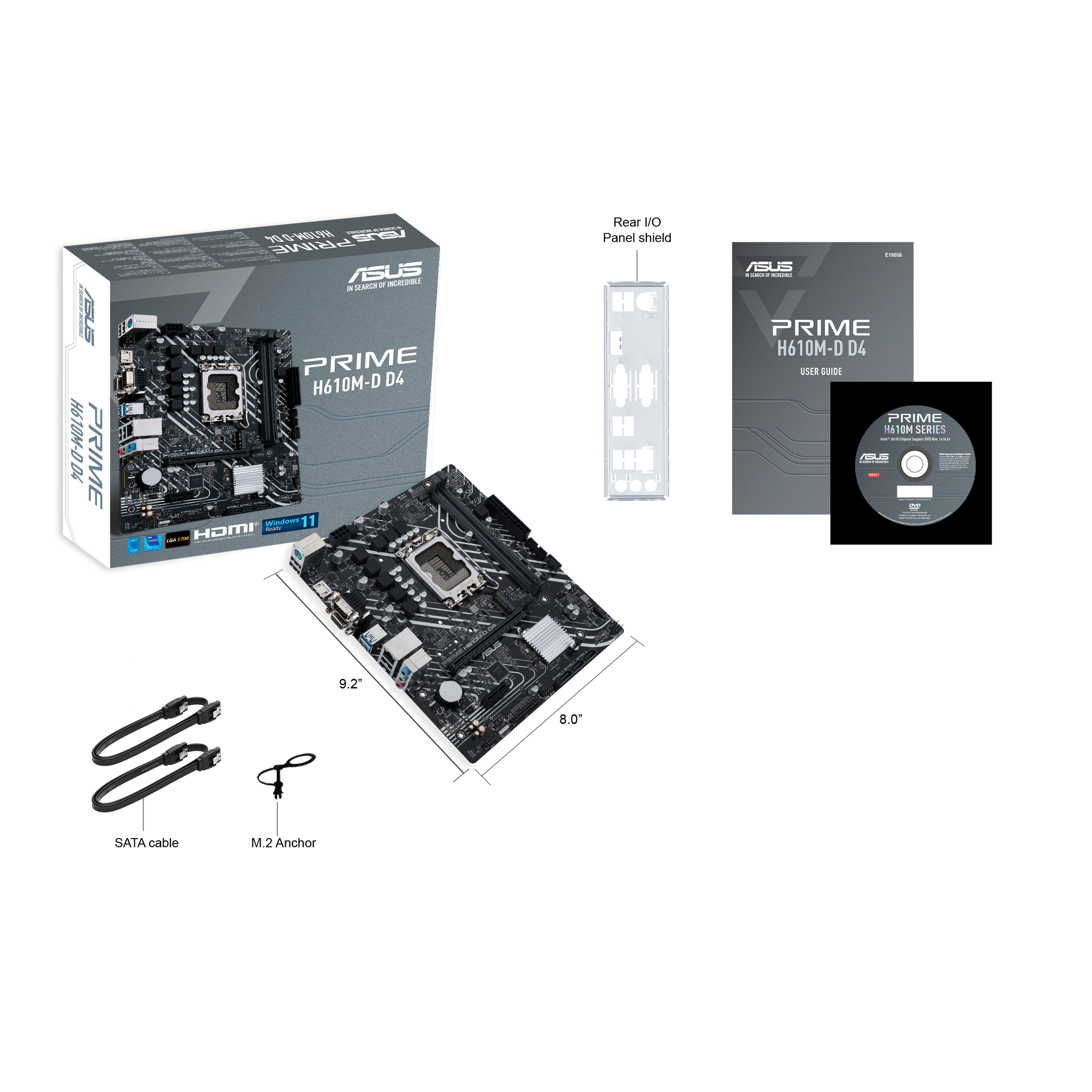 ASUS PRIME H610M-D D4 Gaming Mainboard Sockel Intel LGA 1700 5