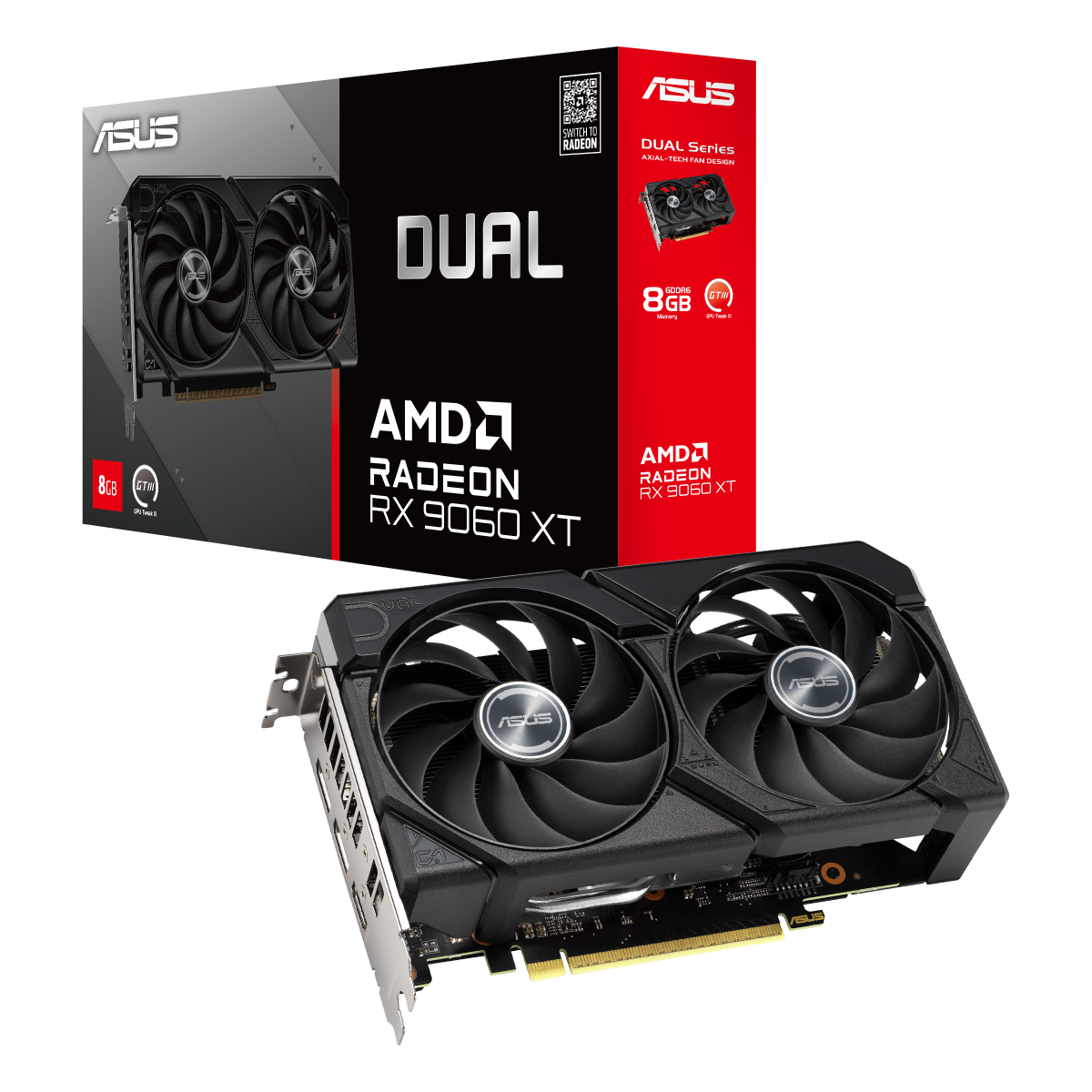 ASUS Dual Radeon RX9060XT 8G GDDR6 Gaming Grafikkarte